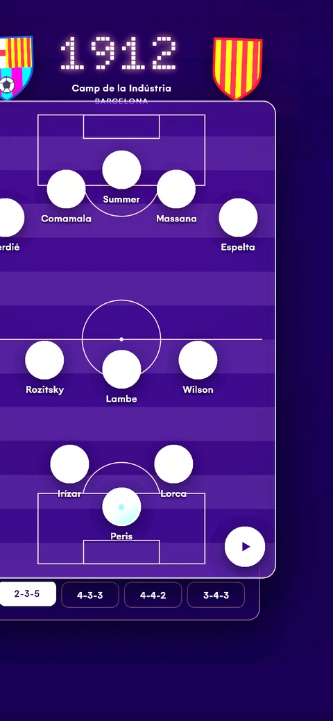 Barça app UI